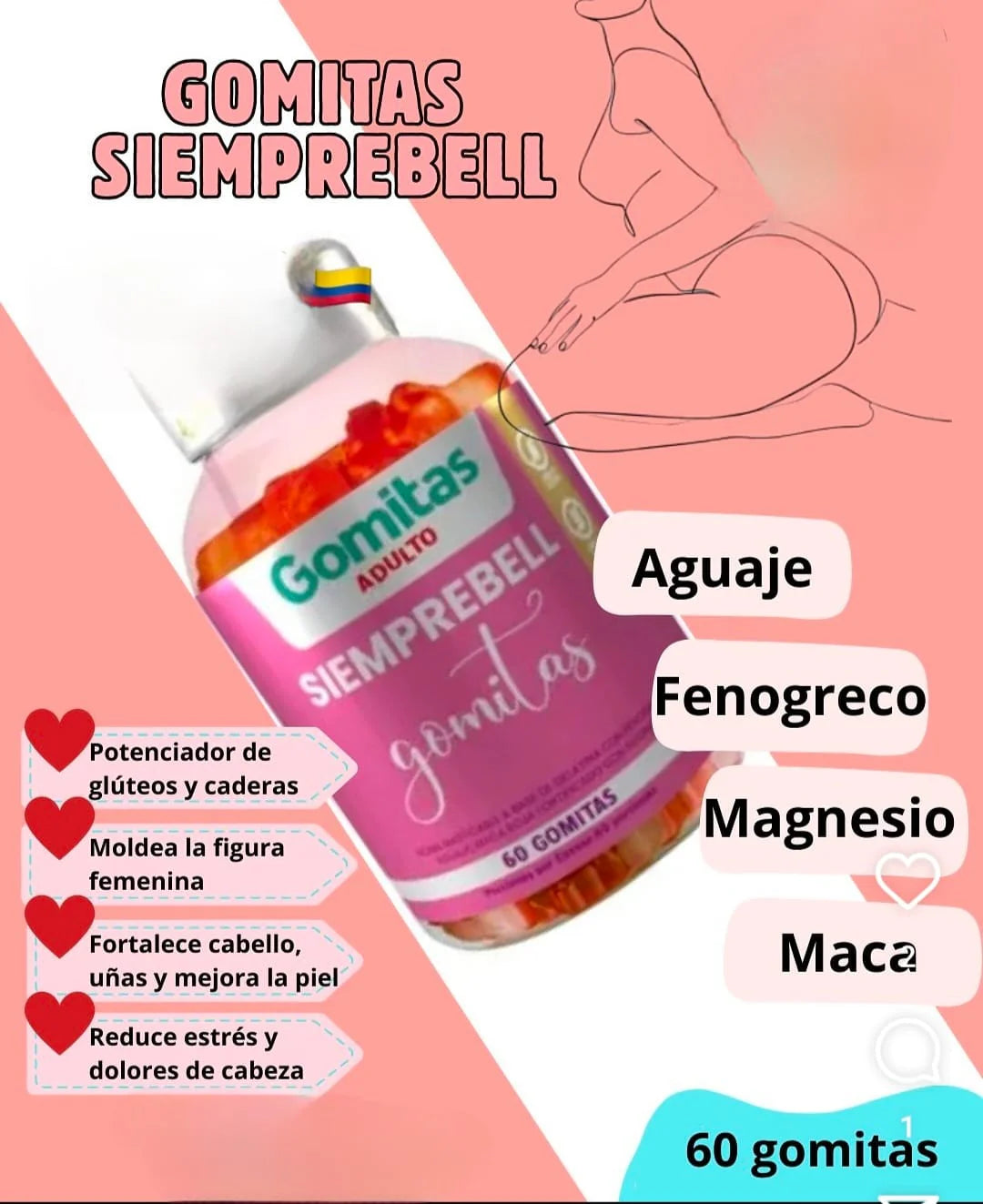GOMITAS SIEMPREBELL ADULTO X 1 UND